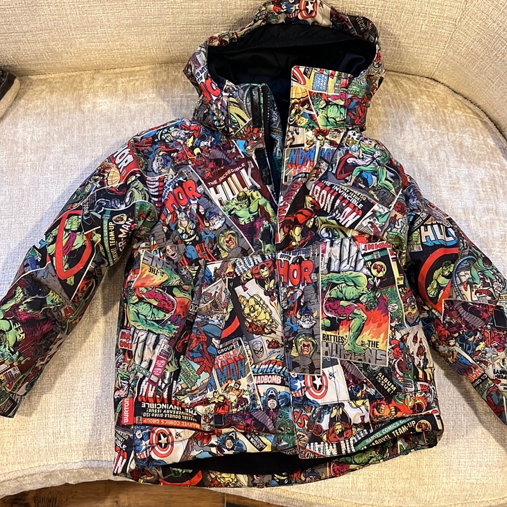 Gently used marvel special edition ski coat